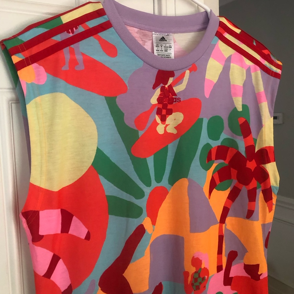 New: Farm Rio x Adidas Training Dress. Size Medium - Picture 7 of 14